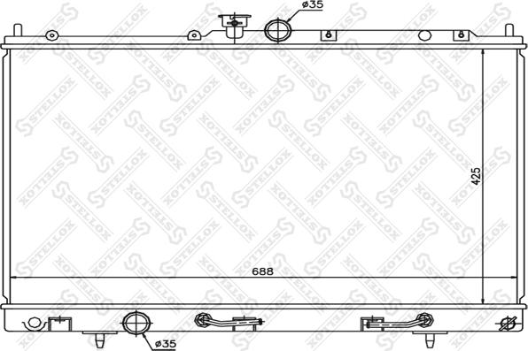 Stellox 10-25348-SX - Radiators, Motora dzesēšanas sistēma autodraugiem.lv