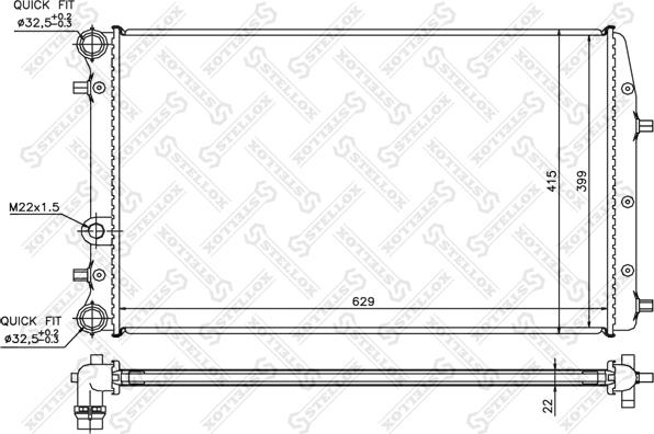 Stellox 10-25359-SX - Radiators, Motora dzesēšanas sistēma autodraugiem.lv