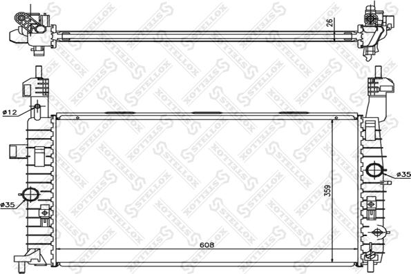 Stellox 10-25351-SX - Radiators, Motora dzesēšanas sistēma autodraugiem.lv