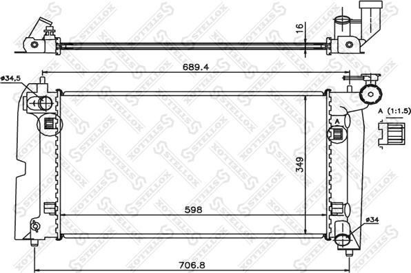 Stellox 10-25362-SX - Radiators, Motora dzesēšanas sistēma autodraugiem.lv