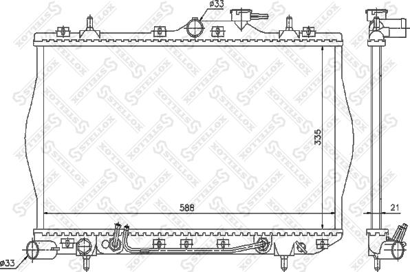 Stellox 10-25302-SX - Radiators, Motora dzesēšanas sistēma autodraugiem.lv