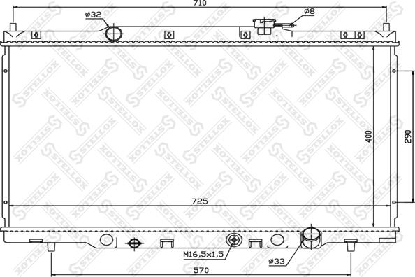 Stellox 10-25389-SX - Radiators, Motora dzesēšanas sistēma autodraugiem.lv