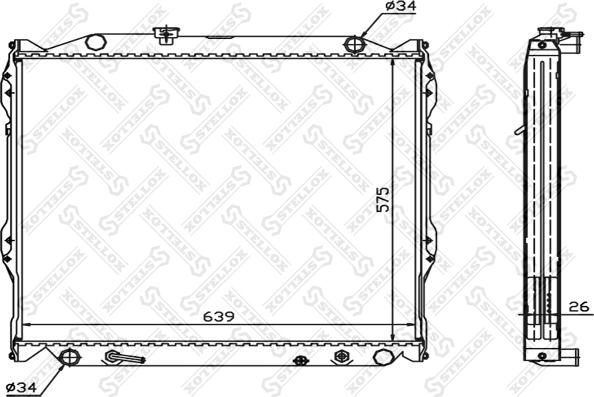 Stellox 10-25384-SX - Radiators, Motora dzesēšanas sistēma autodraugiem.lv