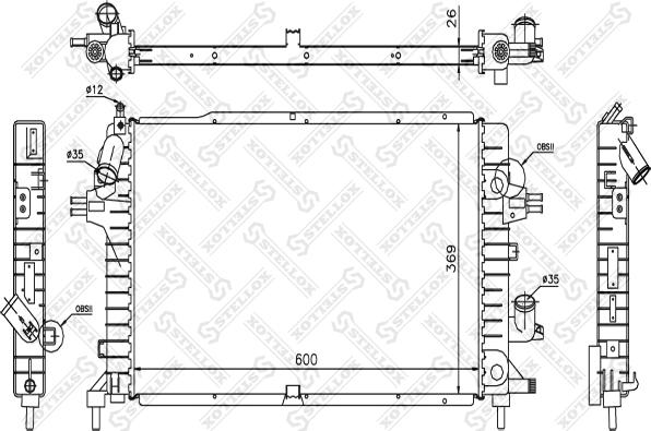 Stellox 10-25388-SX - Radiators, Motora dzesēšanas sistēma autodraugiem.lv