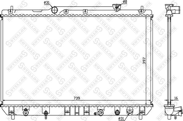 Stellox 10-25383-SX - Radiators, Motora dzesēšanas sistēma autodraugiem.lv