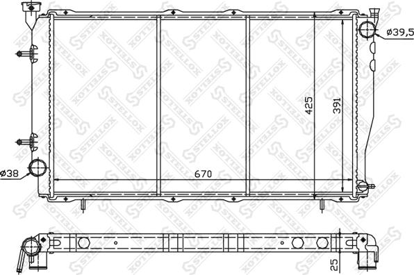 Stellox 10-25382-SX - Radiators, Motora dzesēšanas sistēma autodraugiem.lv