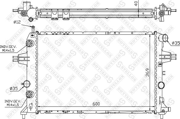 Stellox 10-25387-SX - Radiators, Motora dzesēšanas sistēma autodraugiem.lv