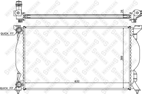 Stellox 10-25334-SX - Radiators, Motora dzesēšanas sistēma autodraugiem.lv