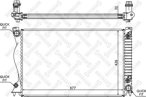 Stellox 10-25335-SX - Radiators, Motora dzesēšanas sistēma autodraugiem.lv