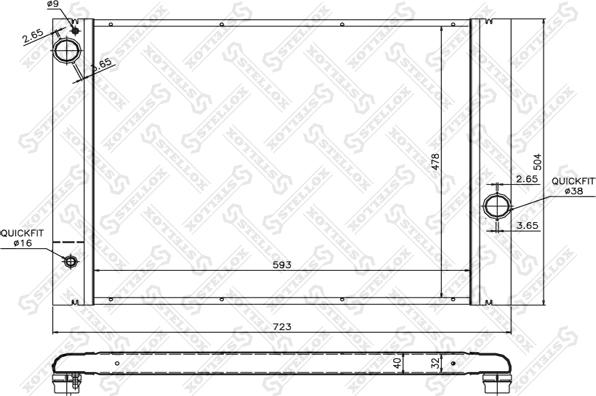 Stellox 10-25336-SX - Radiators, Motora dzesēšanas sistēma autodraugiem.lv