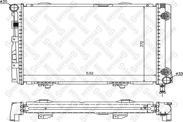 Stellox 10-25333-SX - Radiators, Motora dzesēšanas sistēma autodraugiem.lv