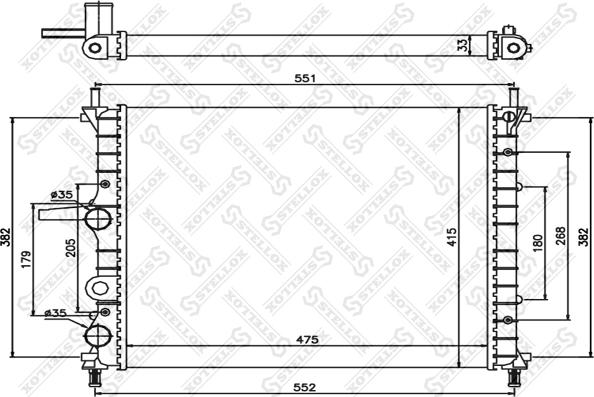 Stellox 10-25332-SX - Radiators, Motora dzesēšanas sistēma autodraugiem.lv