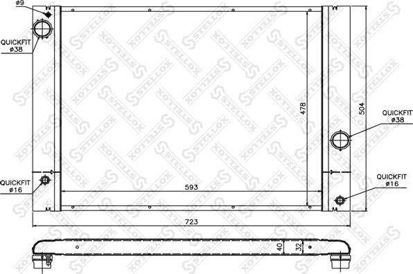 Stellox 10-25337-SX - Radiators, Motora dzesēšanas sistēma autodraugiem.lv