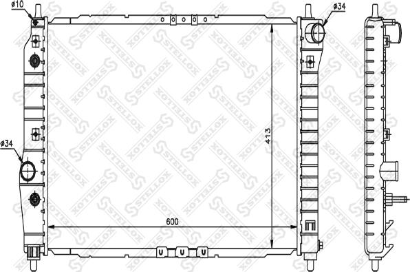 Stellox 10-25324-SX - Radiators, Motora dzesēšanas sistēma autodraugiem.lv