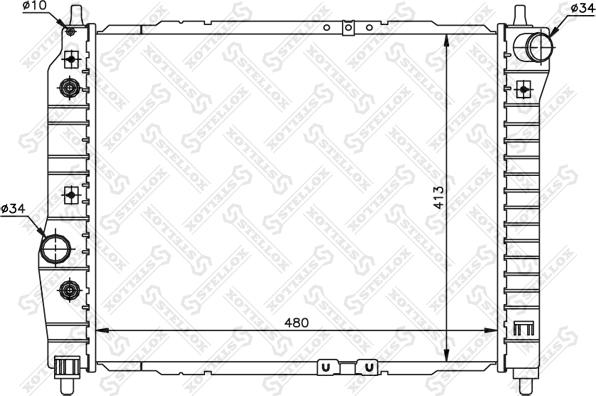 Stellox 10-25323-SX - Radiators, Motora dzesēšanas sistēma autodraugiem.lv