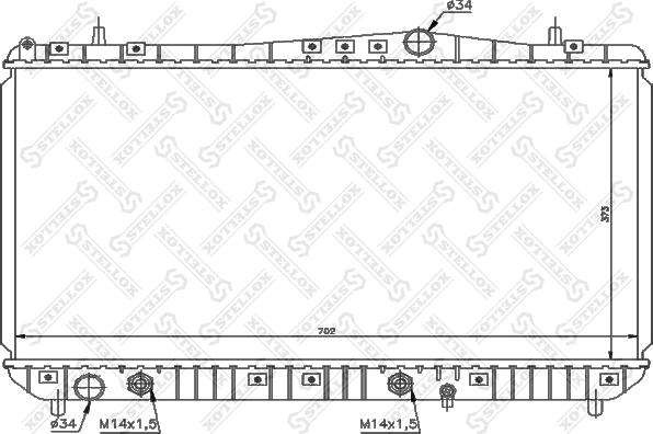 Stellox 10-25322-SX - Radiators, Motora dzesēšanas sistēma autodraugiem.lv