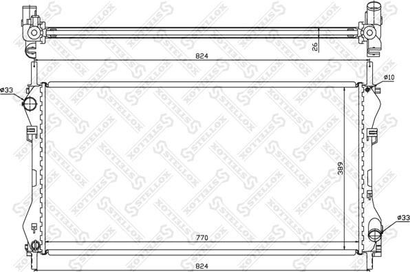 Stellox 10-25375-SX - Radiators, Motora dzesēšanas sistēma autodraugiem.lv