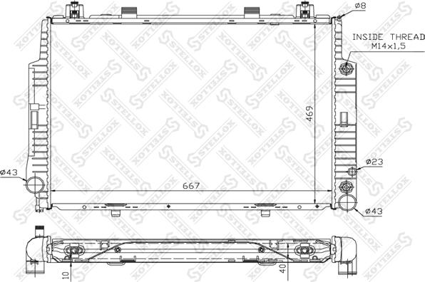 Stellox 10-25373-SX - Radiators, Motora dzesēšanas sistēma autodraugiem.lv