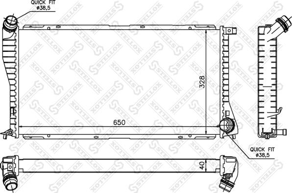 Stellox 10-25296-SX - Radiators, Motora dzesēšanas sistēma autodraugiem.lv