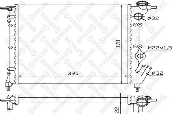 Stellox 10-25293-SX - Radiators, Motora dzesēšanas sistēma autodraugiem.lv