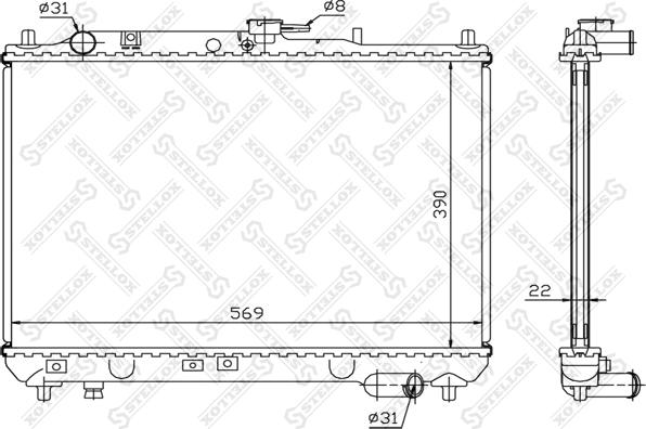 Stellox 10-25292-SX - Radiators, Motora dzesēšanas sistēma autodraugiem.lv