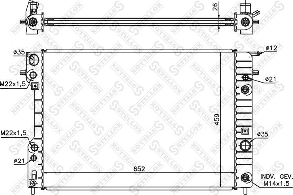 Stellox 10-25247-SX - Radiators, Motora dzesēšanas sistēma autodraugiem.lv