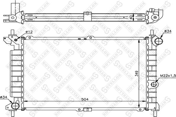 Stellox 10-25259-SX - Radiators, Motora dzesēšanas sistēma autodraugiem.lv