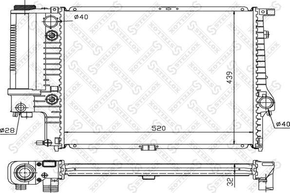 Stellox 10-25250-SX - Radiators, Motora dzesēšanas sistēma autodraugiem.lv