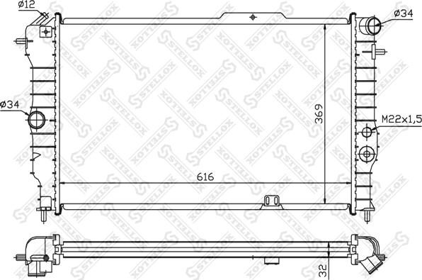 Stellox 10-25251-SX - Radiators, Motora dzesēšanas sistēma autodraugiem.lv