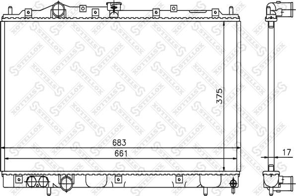 Stellox 10-25258-SX - Radiators, Motora dzesēšanas sistēma autodraugiem.lv