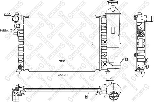 Stellox 10-25269-SX - Radiators, Motora dzesēšanas sistēma autodraugiem.lv