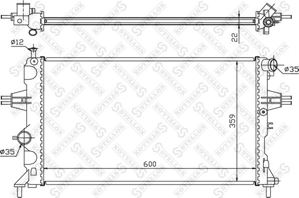 Stellox 10-25266-SX - Radiators, Motora dzesēšanas sistēma autodraugiem.lv