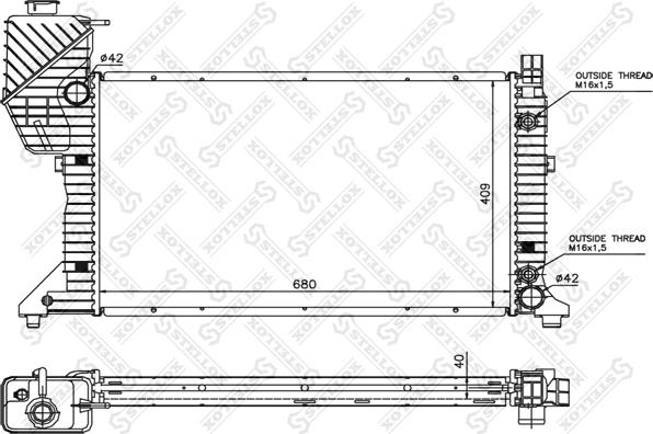 Stellox 10-25260-SX - Radiators, Motora dzesēšanas sistēma autodraugiem.lv