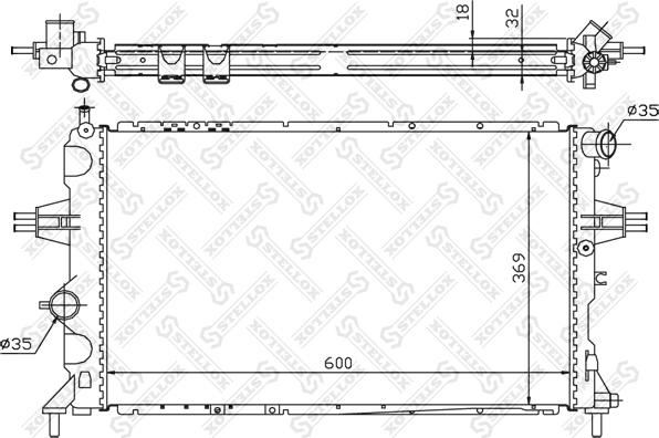 Stellox 10-25268-SX - Radiators, Motora dzesēšanas sistēma autodraugiem.lv