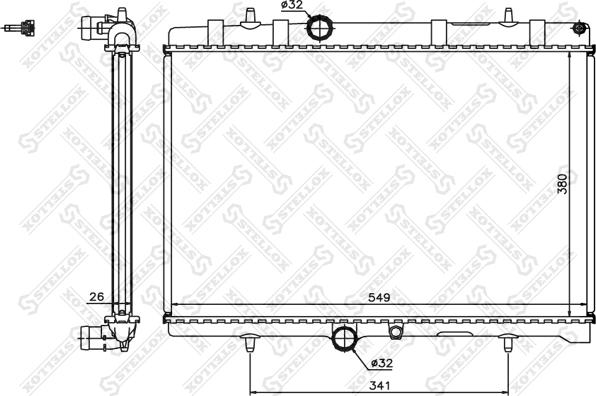 Stellox 10-25201-SX - Radiators, Motora dzesēšanas sistēma autodraugiem.lv