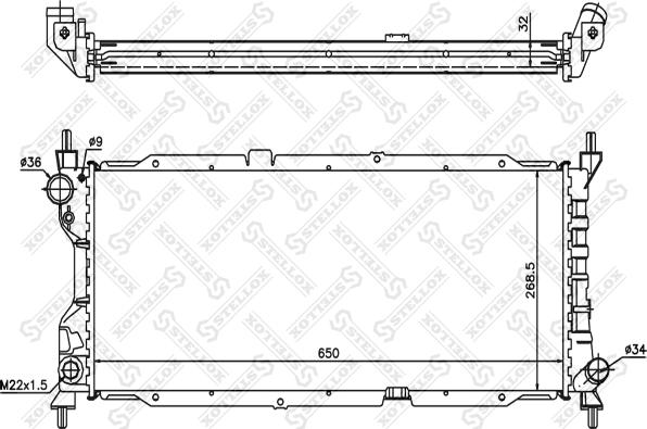 Stellox 10-25203-SX - Radiators, Motora dzesēšanas sistēma autodraugiem.lv