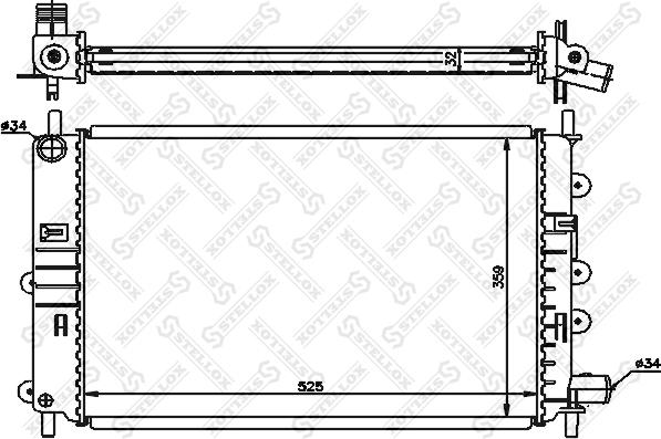 Stellox 10-25214-SX - Radiators, Motora dzesēšanas sistēma autodraugiem.lv