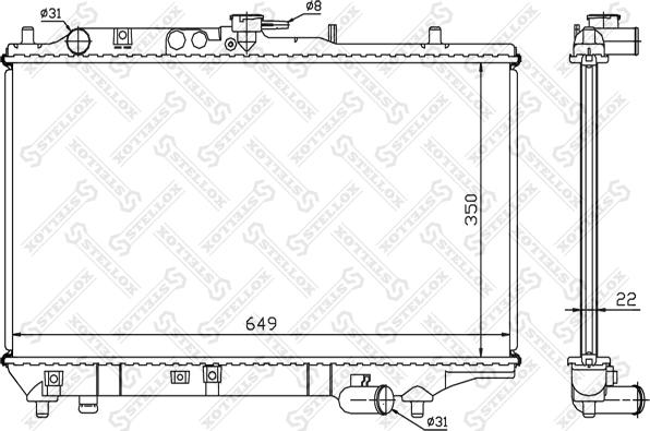 Stellox 10-25218-SX - Radiators, Motora dzesēšanas sistēma autodraugiem.lv