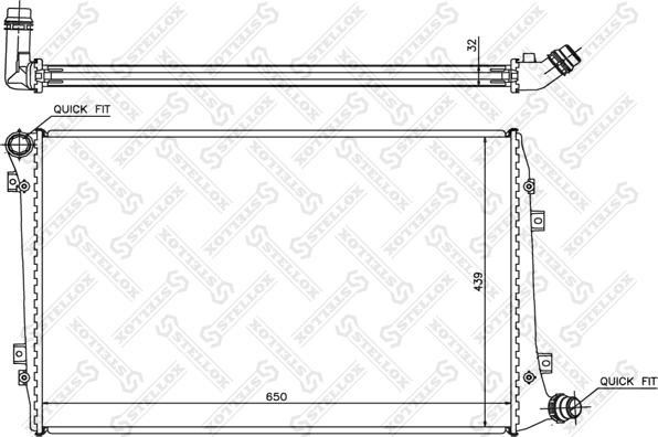 Stellox 10-25286-SX - Radiators, Motora dzesēšanas sistēma autodraugiem.lv