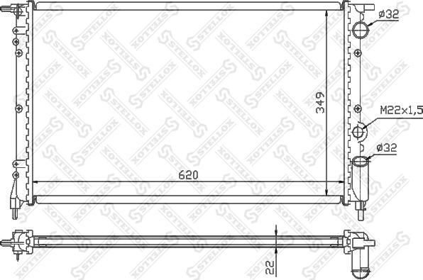 Stellox 10-25235-SX - Radiators, Motora dzesēšanas sistēma autodraugiem.lv