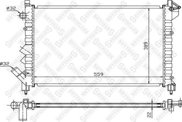 Stellox 10-25230-SX - Radiators, Motora dzesēšanas sistēma autodraugiem.lv