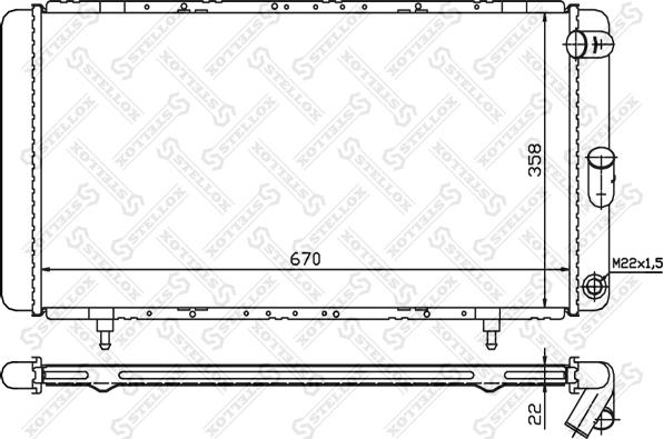 Stellox 10-25233-SX - Radiators, Motora dzesēšanas sistēma autodraugiem.lv