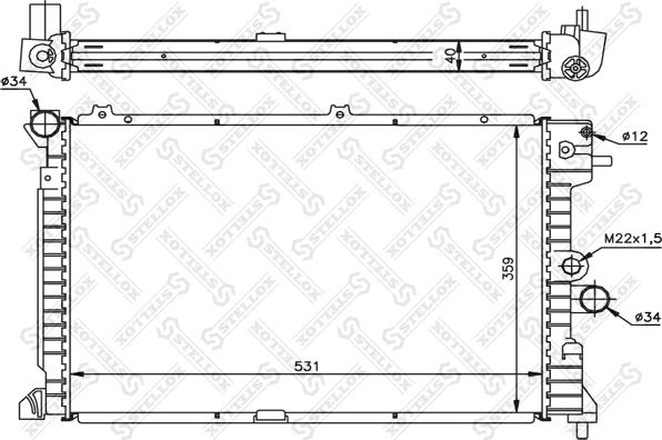 Stellox 10-25226-SX - Radiators, Motora dzesēšanas sistēma autodraugiem.lv