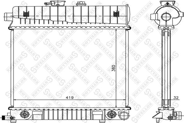 Stellox 10-25221-SX - Radiators, Motora dzesēšanas sistēma autodraugiem.lv