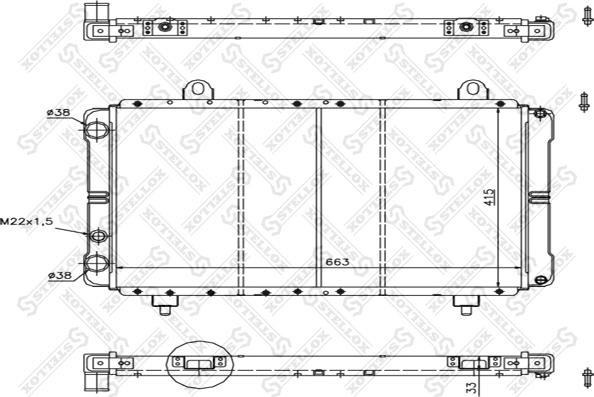 Stellox 10-25228-SX - Radiators, Motora dzesēšanas sistēma autodraugiem.lv