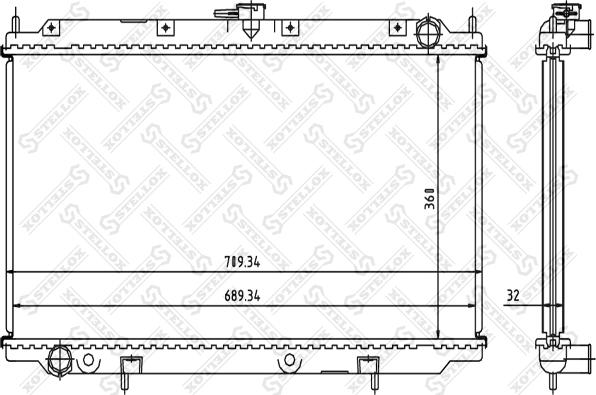 Stellox 10-25222-SX - Radiators, Motora dzesēšanas sistēma autodraugiem.lv