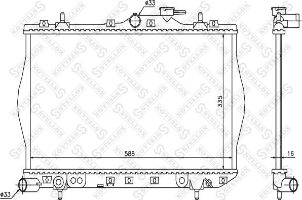 Stellox 10-25279-SX - Radiators, Motora dzesēšanas sistēma autodraugiem.lv