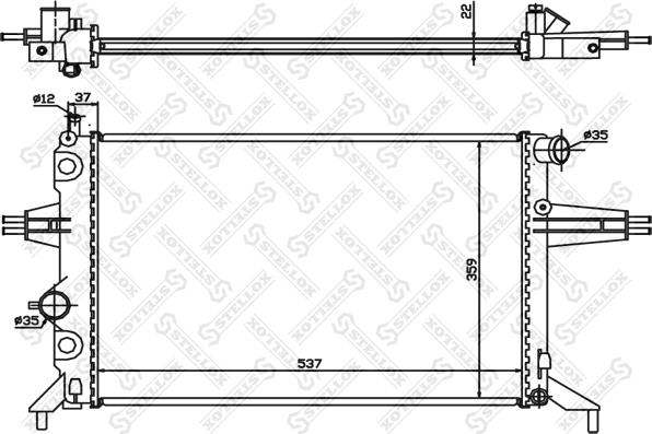 Stellox 10-25271-SX - Radiators, Motora dzesēšanas sistēma autodraugiem.lv