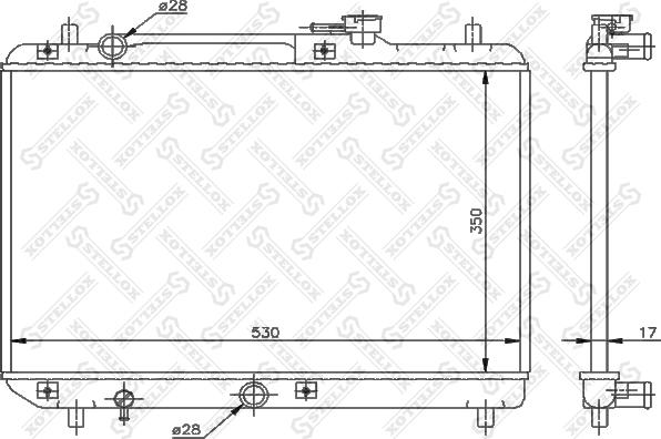 Stellox 10-25278-SX - Radiators, Motora dzesēšanas sistēma autodraugiem.lv