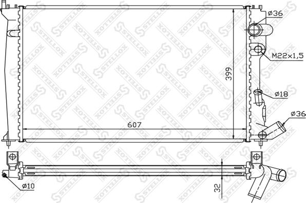 Stellox 10-25272-SX - Radiators, Motora dzesēšanas sistēma autodraugiem.lv